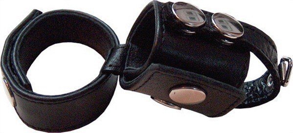 Zwarte Cockstrap met Testikel Houder Zwarte Cockstrap met Testikel Houder