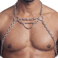 Voorbeeld: Svenjoyment Ketten-Harness – Detailansicht mit abnehmbarem D-Ring