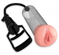 Voorbeeld: Transparante penispomp met meetschaal van Steeltoyz