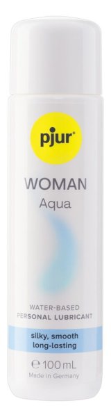 Woman aqua glijmiddel op waterbasis gel