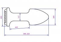 Voorbeeld: Buttplug Edelstahl 35 mm