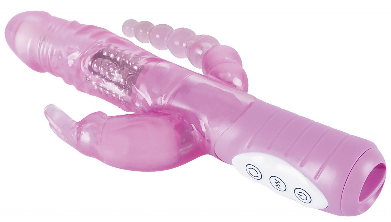 De parelvibrator masseert, vibreert en roteert De parelvibrator masseert, vibreert en roteert
