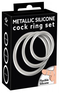 Metalen Silicone Cock Ring Set