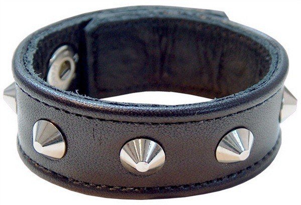 Lederen cockstrap met drukknopen Lederen cockstrap met drukknopen