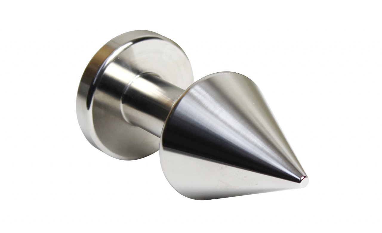Buttplug van roestvrij staal Ø 50 mm naar keuze met opschrift Buttplug van roestvrij staal Ø 50 mm naar keuze met opschrift