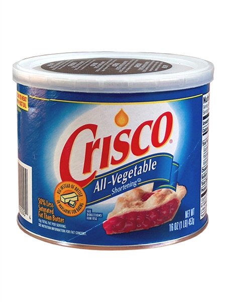 Crisco - een smeermiddel zonder dierlijke producten