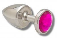 Voorbeeld: Buttplug aus Edelstahl mit Kristall 30mm vers. Farben