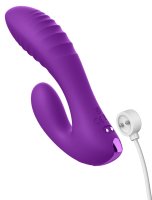 Voorbeeld: Mini-Rabbitvibrator Secret Lover violett – Ansicht mit USB-Ladekabel
