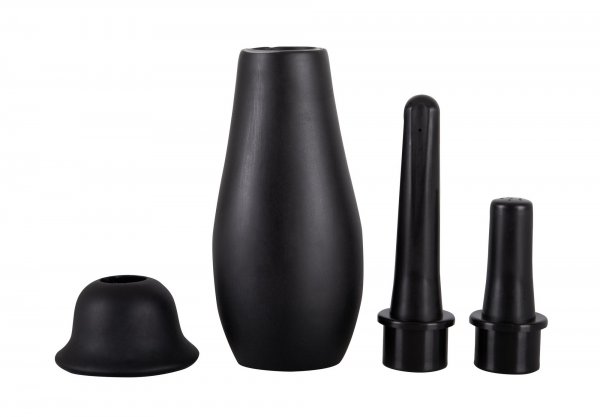 Elegante zwarte intieme douche