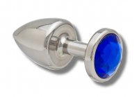 Voorbeeld: Buttplug aus Edelstahl mit Kristall 30mm vers. Farben