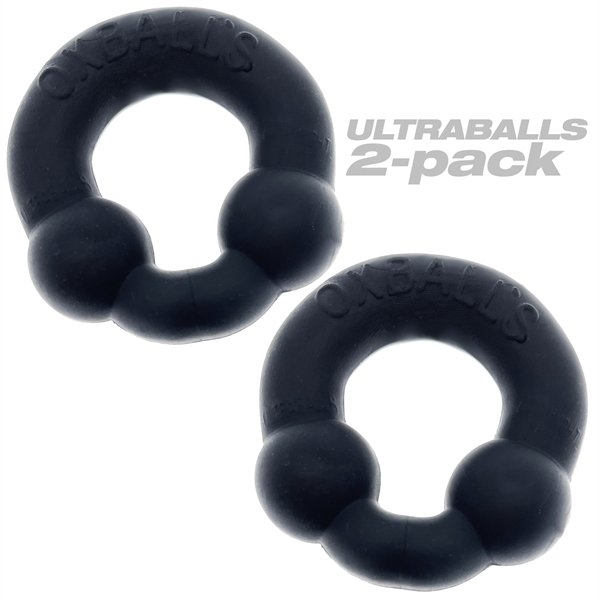 ULTRABALLS 2-Pack Cockring - NIGHT Edition Zwart ULTRABALLS 2-Pack Cockring - NIGHT Edition Zwart