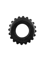 Voorbeeld: Oxballs PLUSHY Penisring Black Mica – Vorderansicht