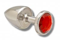 Voorbeeld: Buttplug aus Edelstahl mit Kristall 30mm vers. Farben