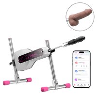 Voorbeeld: Lovense Mini-Sexmaschine – Übersicht mit App-Steuerung und Dildo