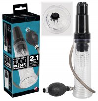 2-in-1 penispomp en masturbator voor ultiem genot Vibrating Multi Pump & Masturb