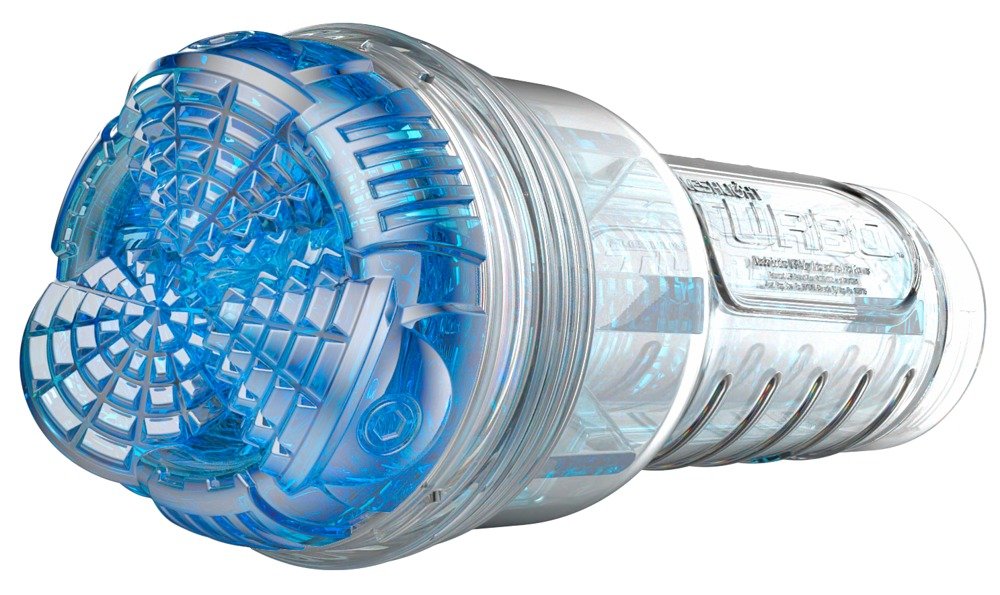 Transparant blauw masturbator Turbo Kern Transparant blauw masturbator Turbo Kern