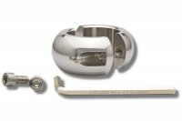 Voorbeeld: Ovaal ball stretcher roestvrij staal 30 mm hoog