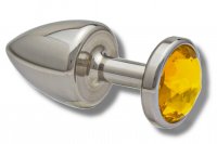 Voorbeeld: Buttplug aus Edelstahl mit Kristall 30mm vers. Farben