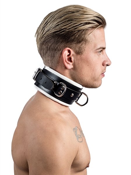Slavenhalsband met witte vulling Slavenhalsband met witte vulling