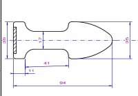 Voorbeeld: Buttplug Edelstahl 35 mm