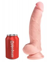 Voorbeeld: Triple Density natuurlijke dildo 8&quot; met testikels 18,4 cm, Ø 4,8 cm