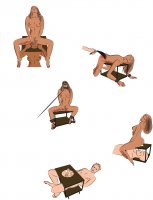 Voorbeeld: Sexhocker mit Zubehör BDSM Möbel