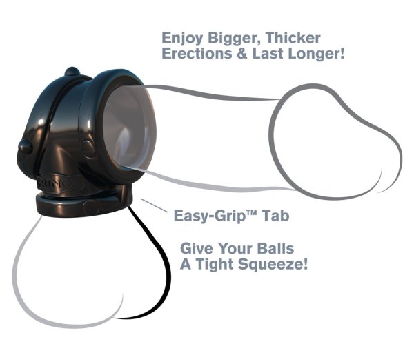 Rock Hard Hoden Dehner aus schwarzem TPR