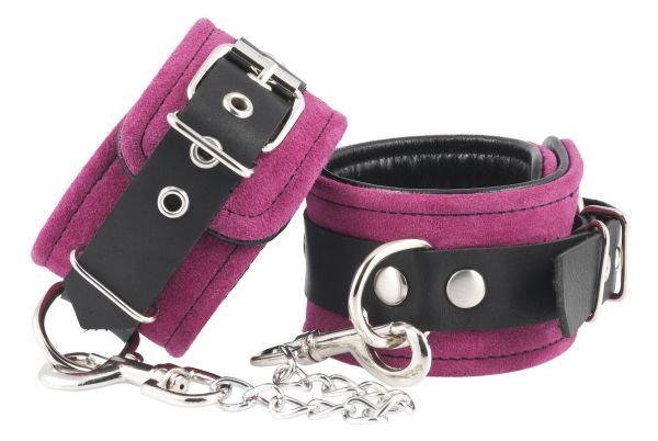 Roze voet manchetten velours