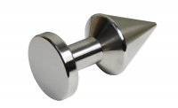 Voorbeeld: Buttplug van roestvrij staal Ø 50 mm naar keuze met opschrift