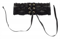 Voorbeeld: Halsband aus schwarzem Spitzenband